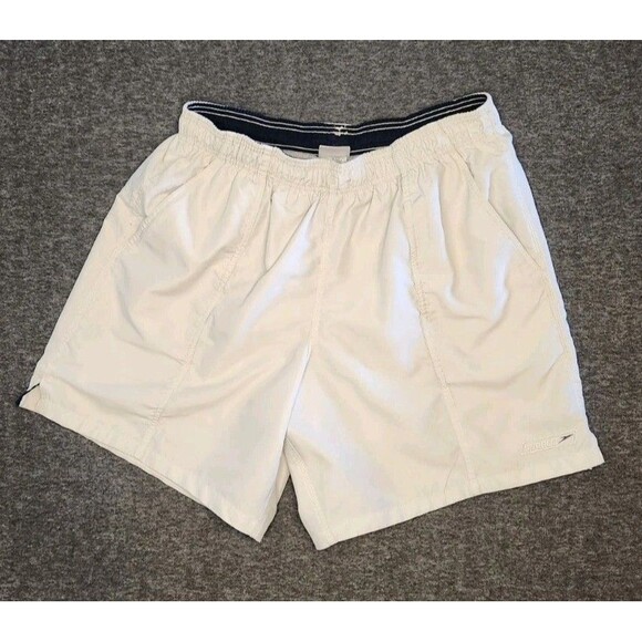 Speedo Swim Trunks XL Mesh Lined Rear Pocket Measurements in Description - Picture 9 of 9